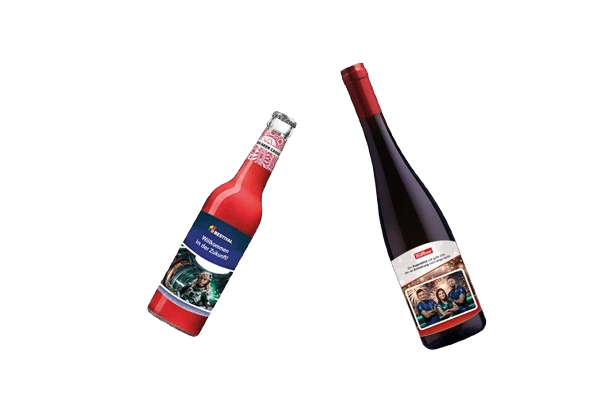 Bedruckte Getränkeflasche